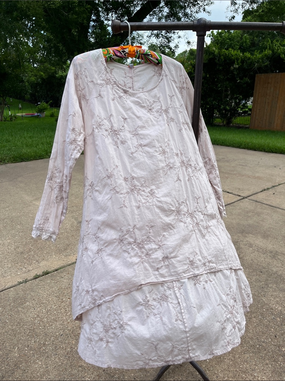 Toupe Embroidered Layered Women's Tunic/Dress